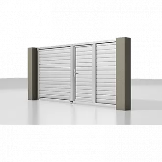 Распашные ворота с калиткой серии Prestige Распашные ворота с калиткой серии Prestige